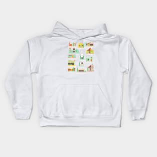 Putz village with snow Kids Hoodie